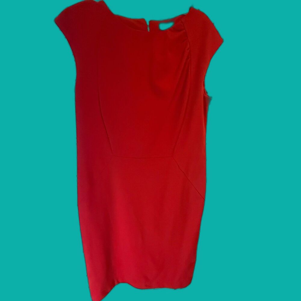 Vibrant Red Short Sleeved Sheath Dress by The Limited Size 14 New